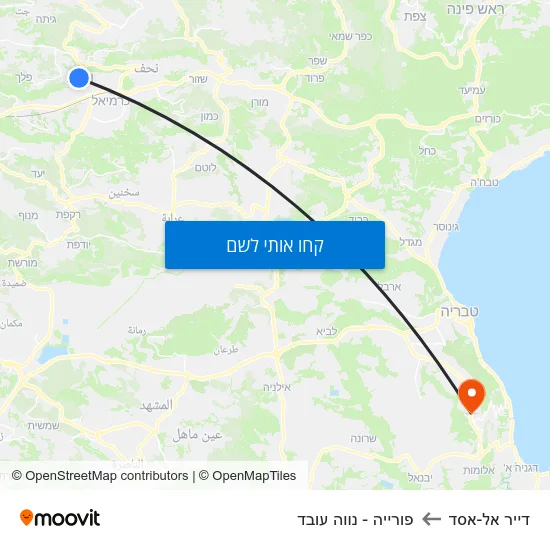 מפת דייר אל-אסד לפורייה - נווה עובד