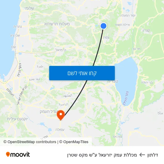 מפת דלתון למכללת עמק יזרעאל ע''ש מקס שטרן
