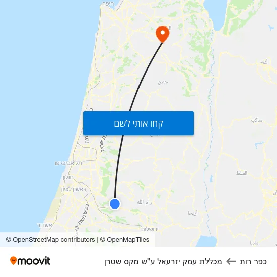 מפת כפר רות למכללת עמק יזרעאל ע''ש מקס שטרן