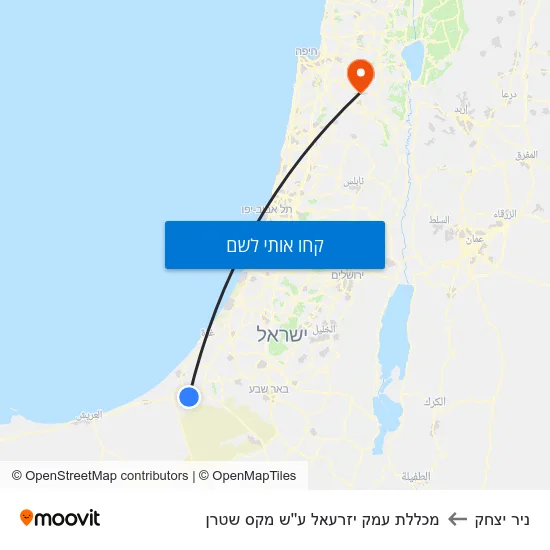 מפת ניר יצחק למכללת עמק יזרעאל ע''ש מקס שטרן