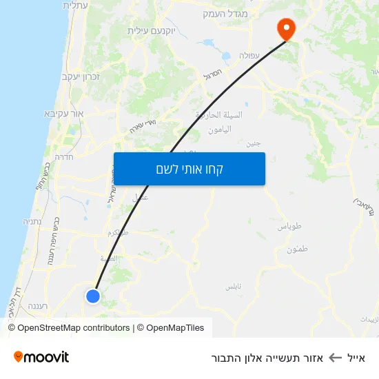מפת אייל לאזור תעשייה אלון התבור