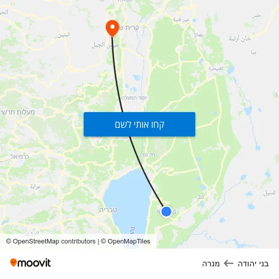 מפת בני יהודה למנרה