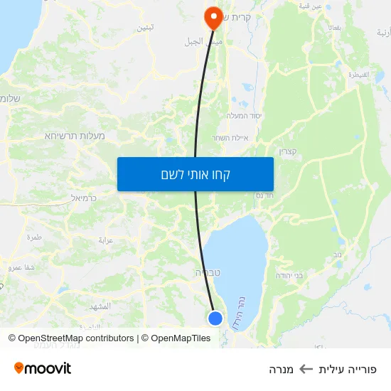 מפת פורייה עילית למנרה