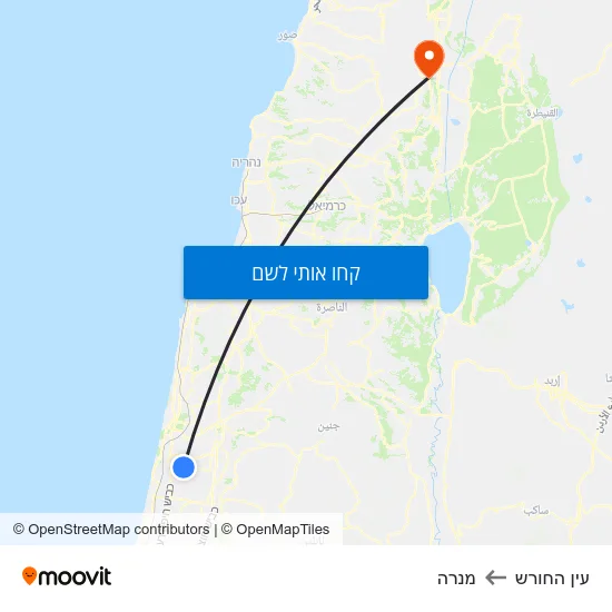 מפת עין החורש למנרה