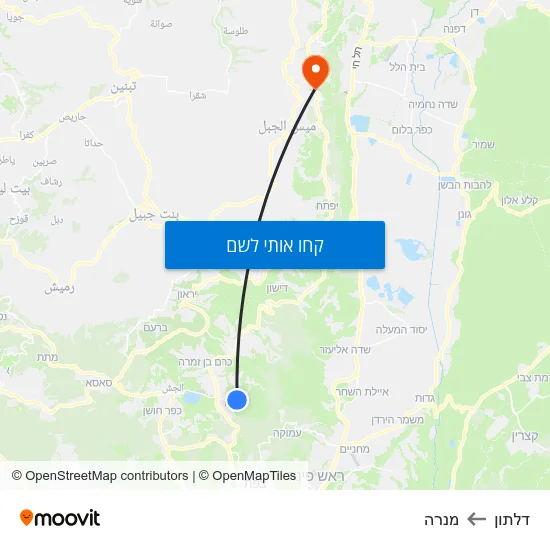 מפת דלתון למנרה