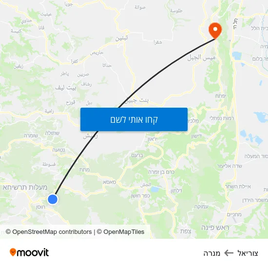 מפת צוריאל למנרה