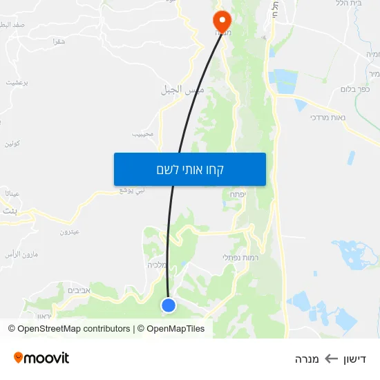 מפת דישון למנרה