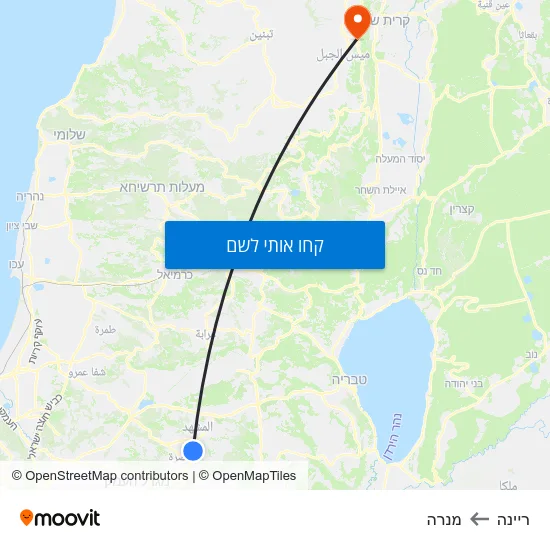 מפת ריינה למנרה
