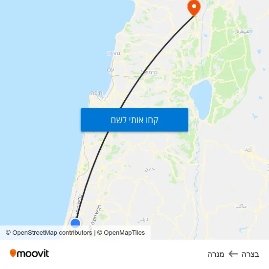 מפת בצרה למנרה