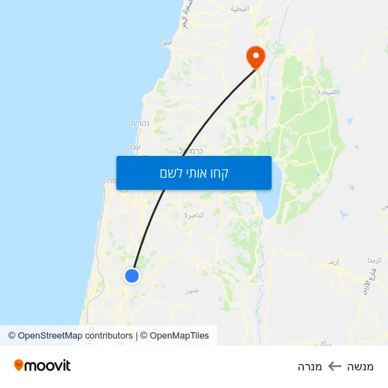 מפת מנשה למנרה