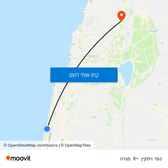 מפת כפר ויתקין למנרה