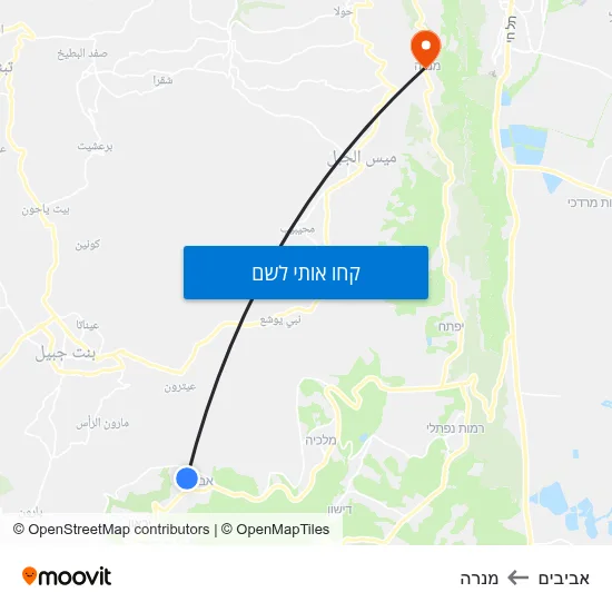 מפת אביבים למנרה