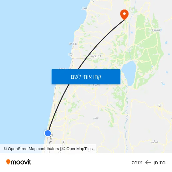 מפת בת חן למנרה