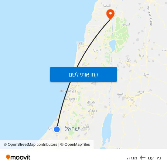 מפת ניר עם למנרה