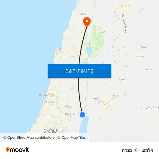 מפת אלמוג למנרה