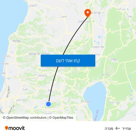 מפת עוזייר למנרה