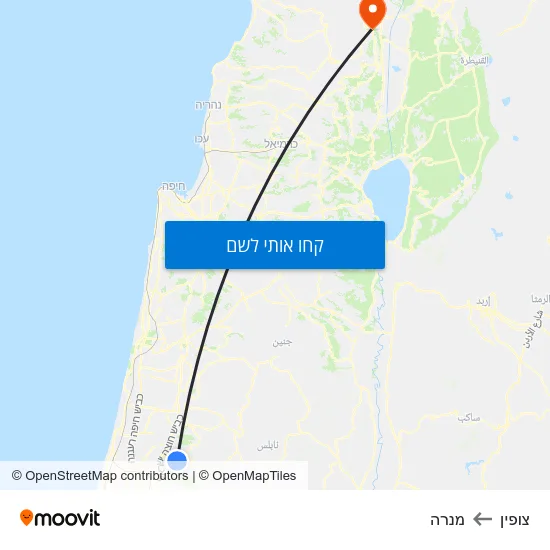 מפת צופין למנרה