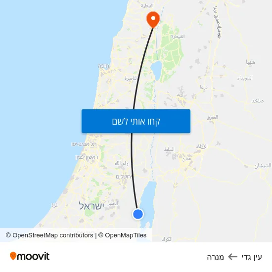 מפת עין גדי למנרה