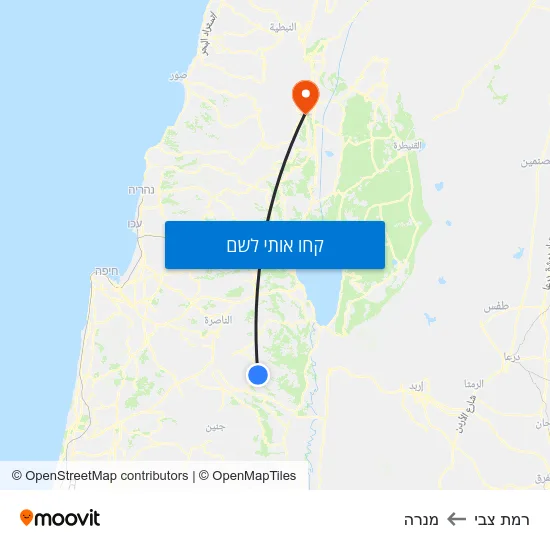 מפת רמת צבי למנרה