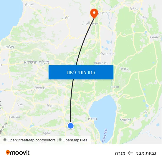 מפת גבעת אבני למנרה