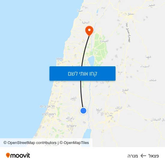 מפת פצאל למנרה