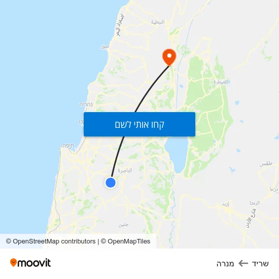 מפת שריד למנרה