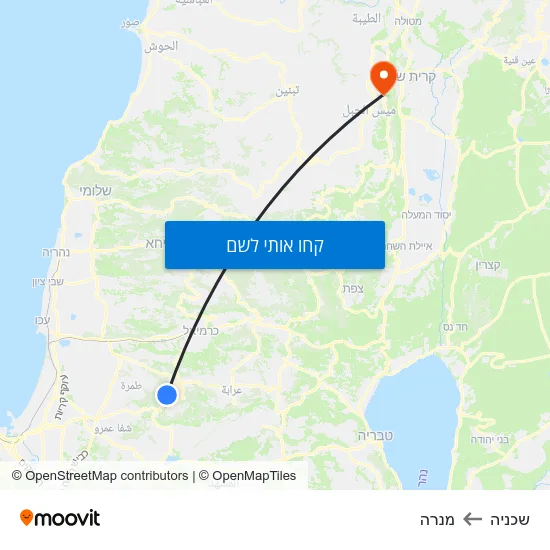 מפת שכניה למנרה