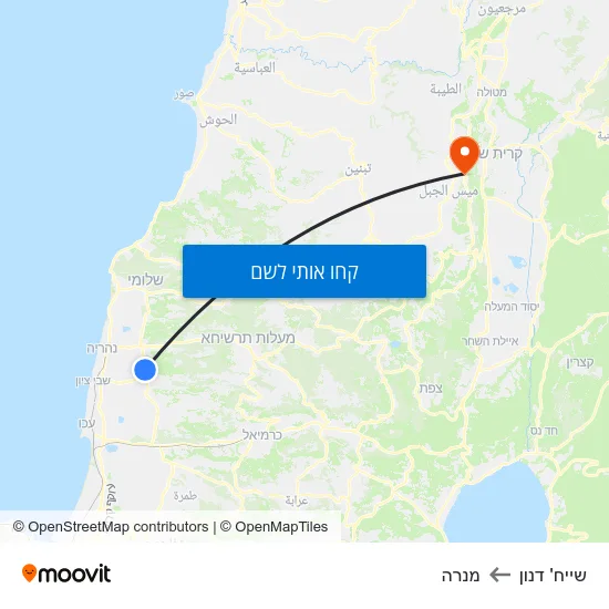 מפת שייח' דנון למנרה