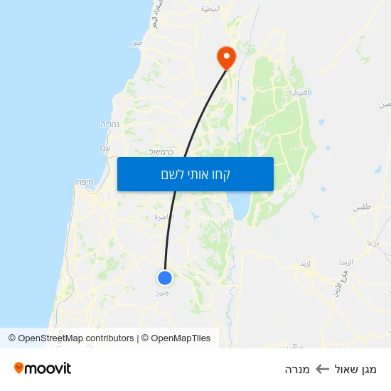 מפת מגן שאול למנרה