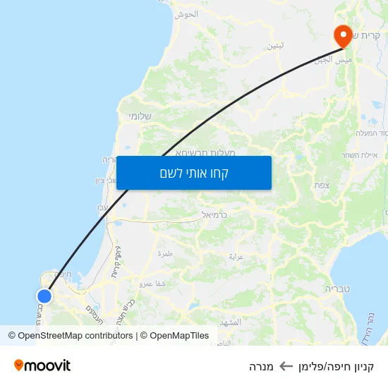 מפת קניון חיפה/פלימן למנרה