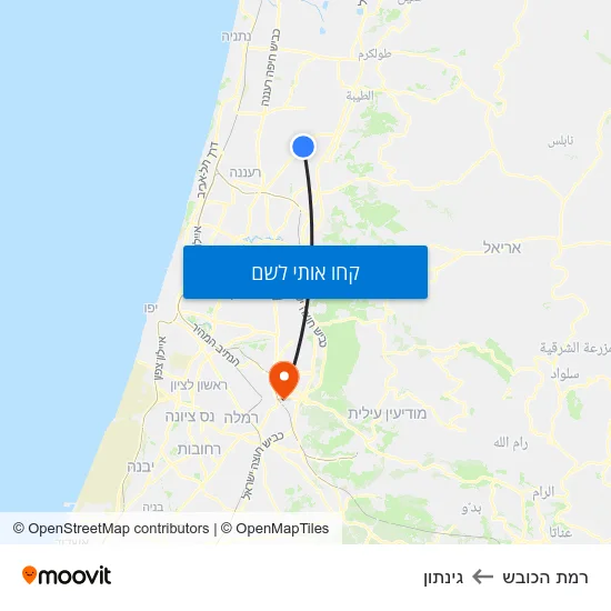 מפת רמת הכובש לגינתון