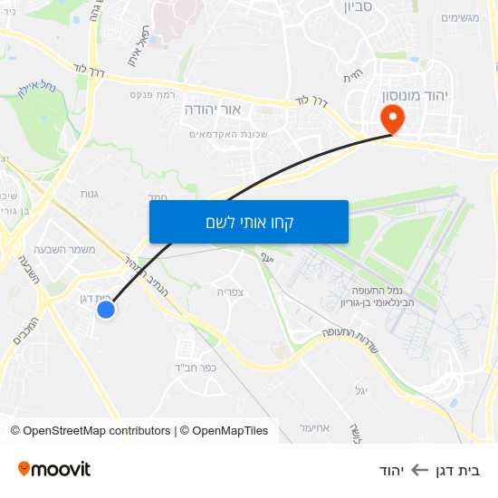 מפת בית דגן ליהוד