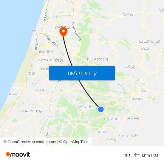 מפת נס הרים ליהוד