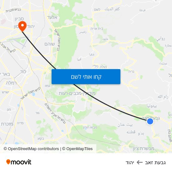 מפת גבעת זאב ליהוד