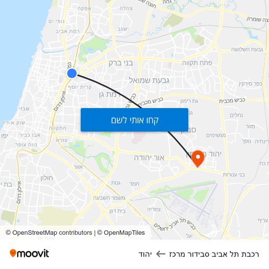 מפת רכבת תל אביב סבידור מרכז ליהוד