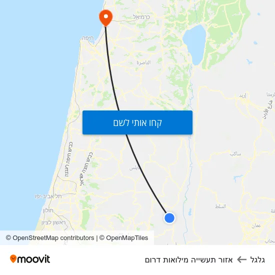 מפת גלגל לאזור תעשייה מילואות דרום