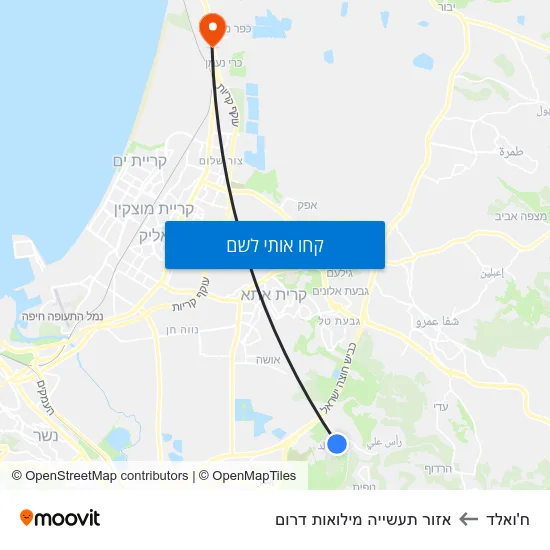 מפת ח'ואלד לאזור תעשייה מילואות דרום
