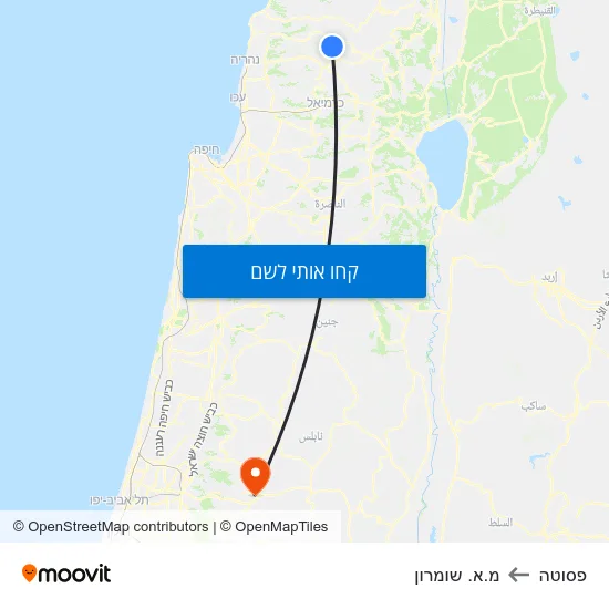 מפת פסוטה למ.א. שומרון