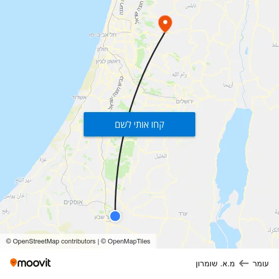 מפת עומר למ.א. שומרון