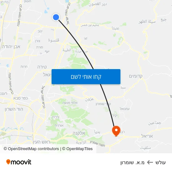 מפת עולש למ.א. שומרון