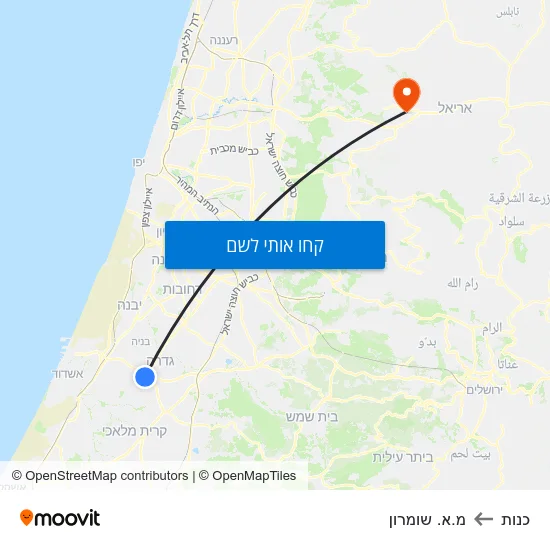 מפת כנות למ.א. שומרון