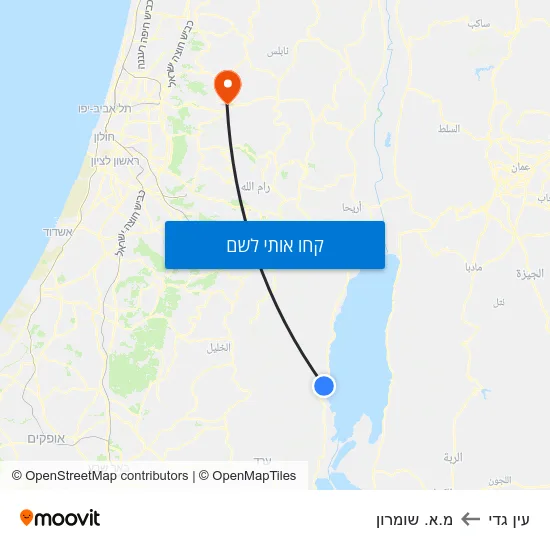 מפת עין גדי למ.א. שומרון