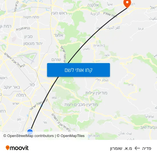 מפת פדיה למ.א. שומרון