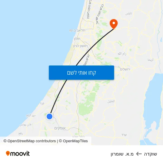 מפת שוקדה למ.א. שומרון