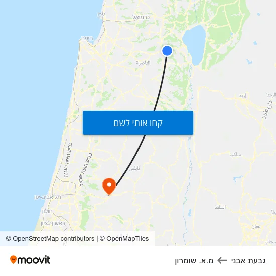 מפת גבעת אבני למ.א. שומרון