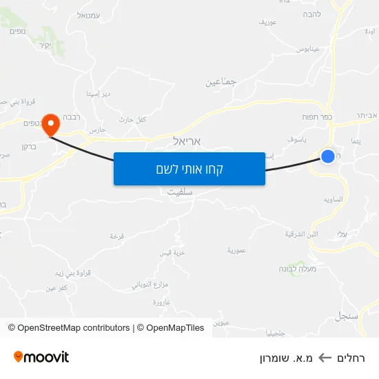 מפת רחלים למ.א. שומרון