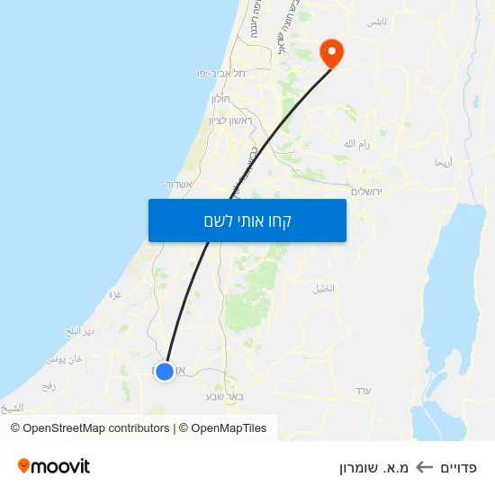 מפת פדויים למ.א. שומרון
