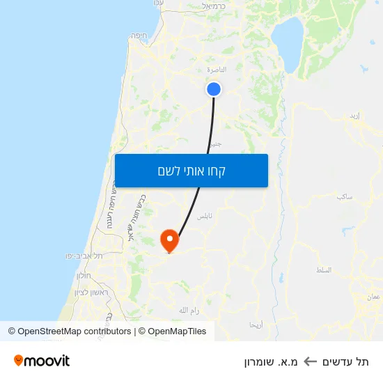 מפת תל עדשים למ.א. שומרון