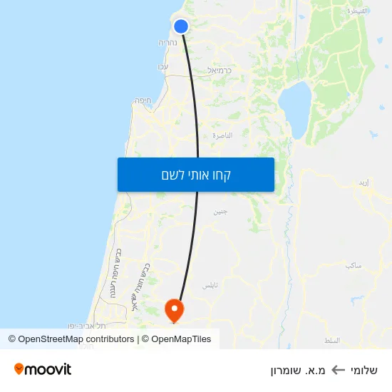מפת שלומי למ.א. שומרון