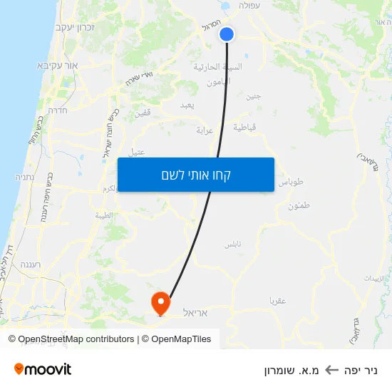 מפת ניר יפה למ.א. שומרון